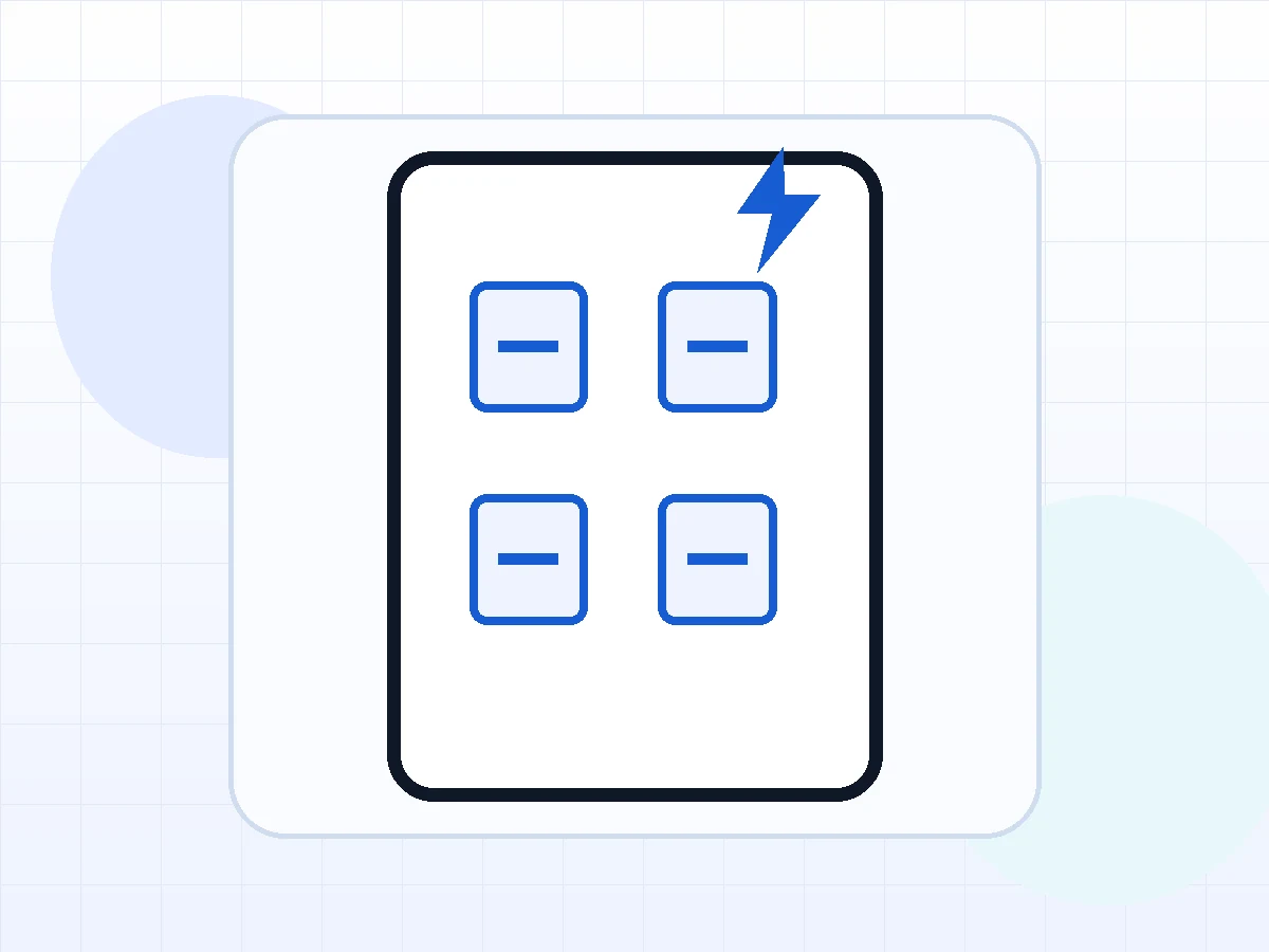 Ilustración de un cuadro eléctrico con diferenciales y magnetotérmicos