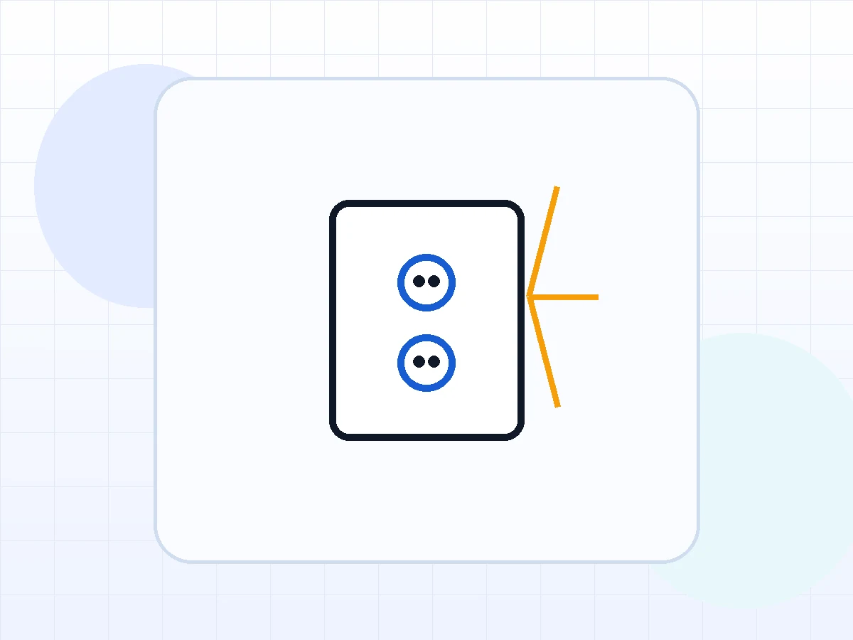 Ilustración de un interruptor con una chispa visible